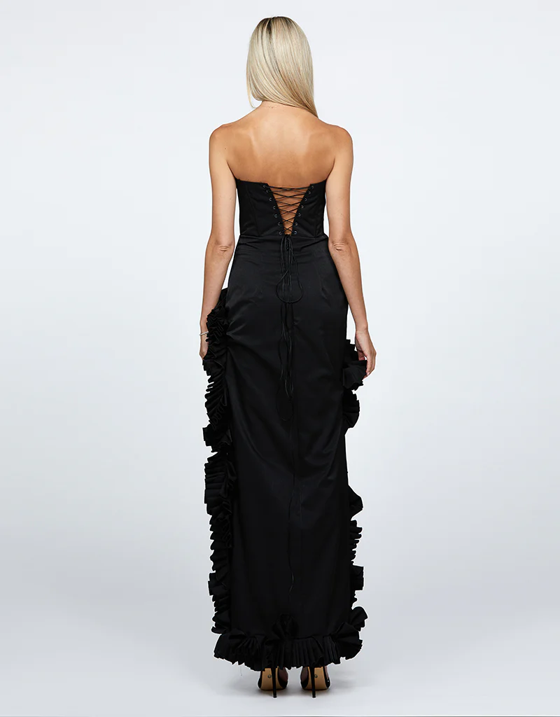 SAMPLE DIANA CASCADING FRILLS HI LO DRESS BL68D41HL - Image 4