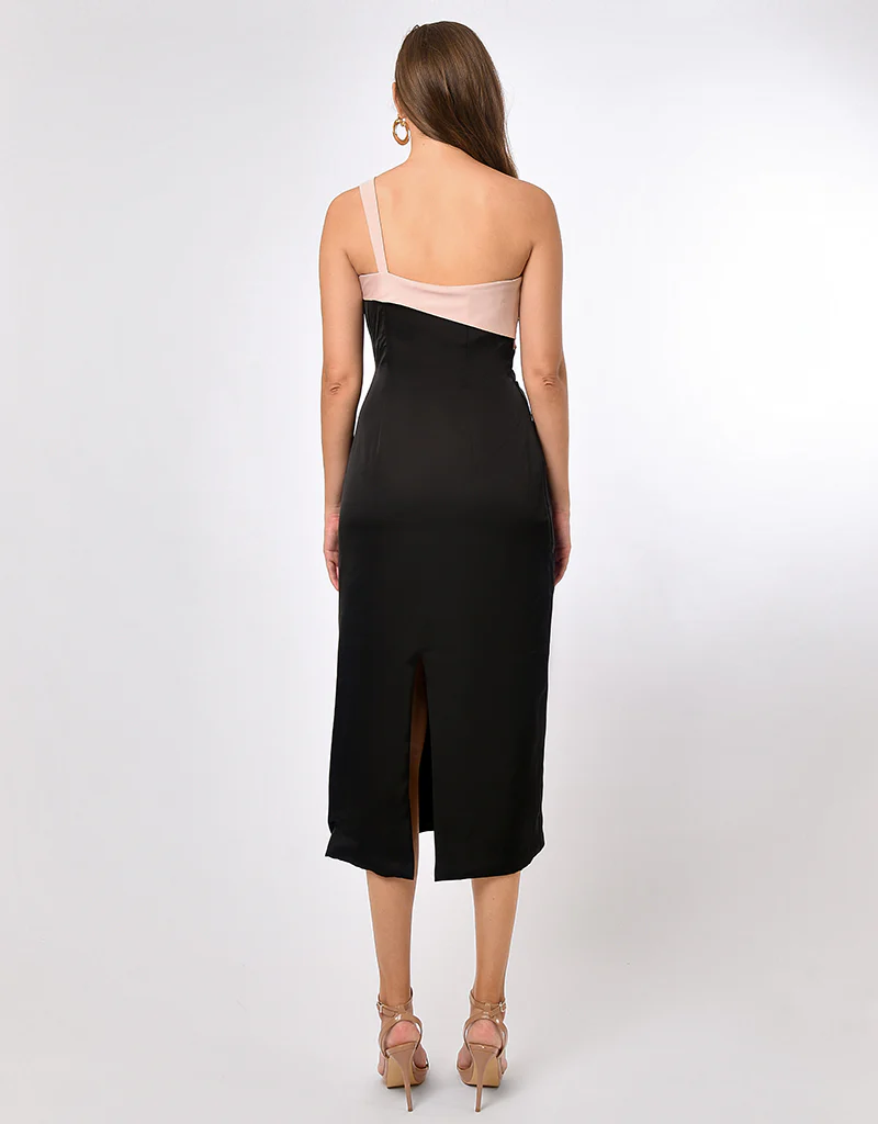 SAMPLE QUINLEY ONE SHOULDER ROSETTE MIDI BL70D54S - Image 5