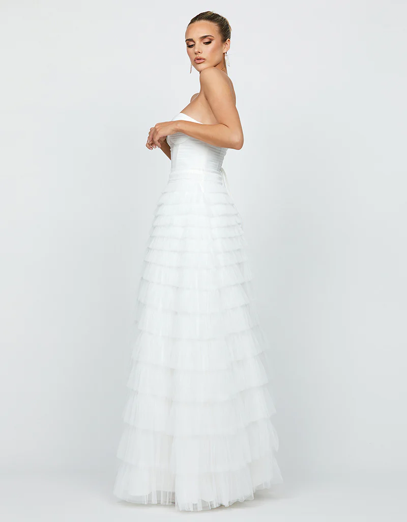 SERENITY SWEETHEART STRAPLESS BALL GOWN B64D15L - White - Image 5