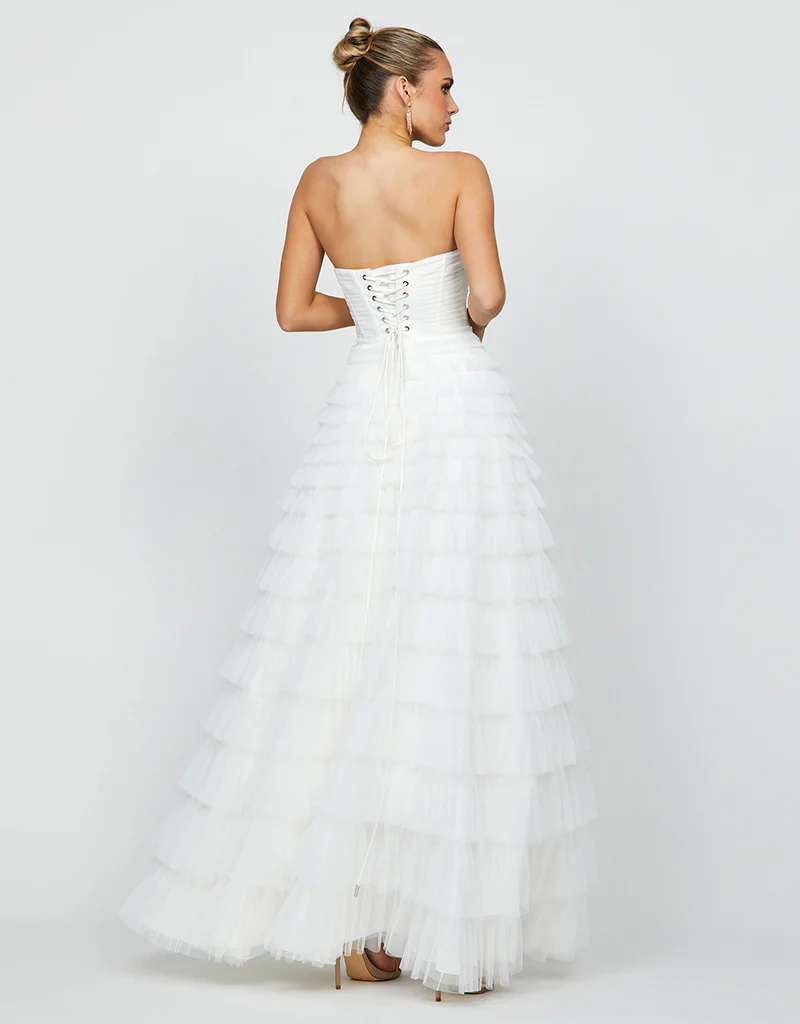 SERENITY SWEETHEART STRAPLESS BALL GOWN B64D15L - White - Image 6