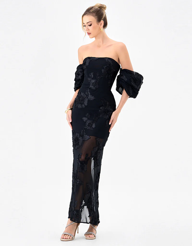 SIRENNE PUFF SLEEVE MIDAXI BL85D0407 - Image 3