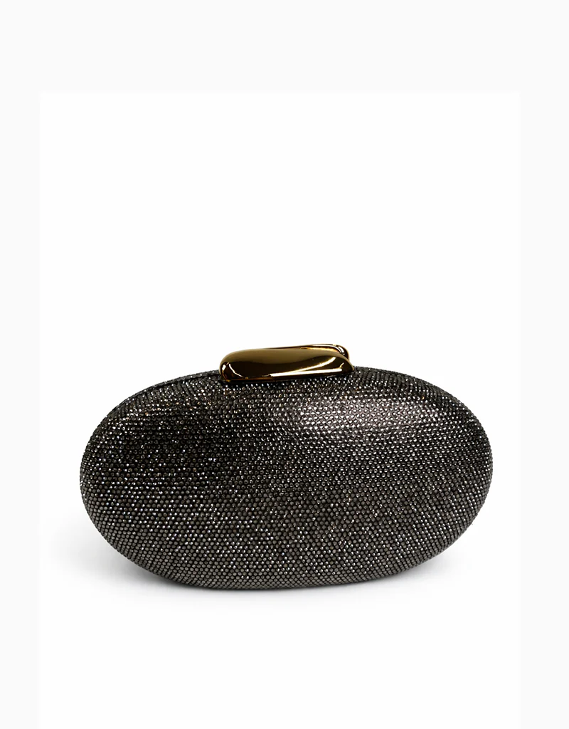 SOLENE OVAL CLUTCH GREY 140