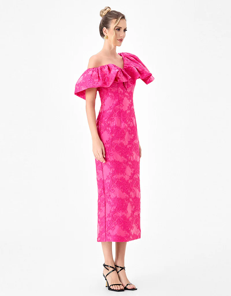 SOLIEL DRAMATIC SHOULDER COLUMN MIDI BL86D07208 - Image 4