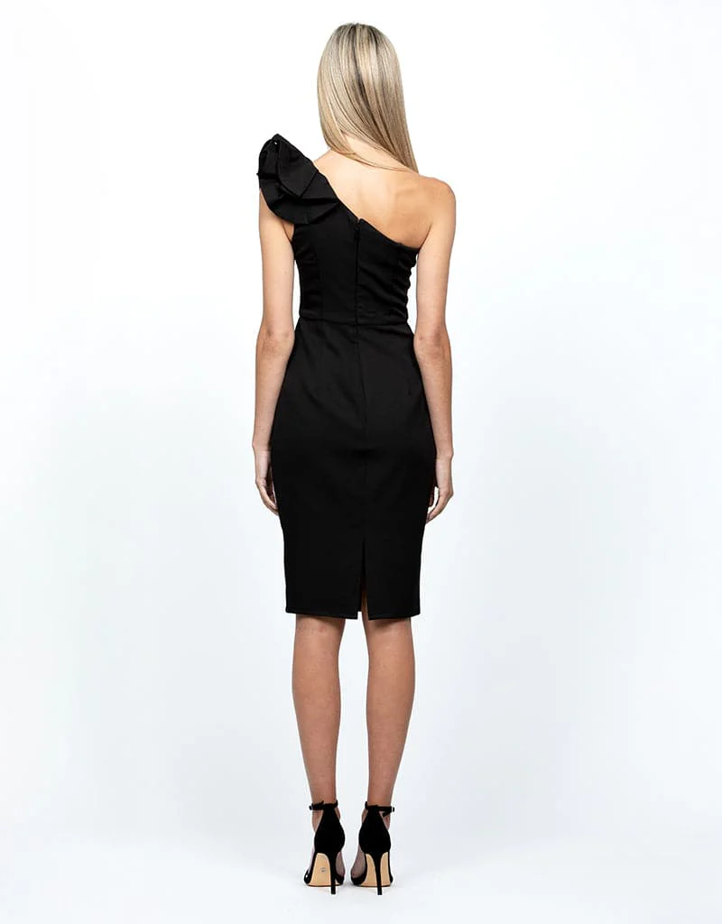 SUE FRILL SHORT DRESS BB33D31S - Black - Image 2