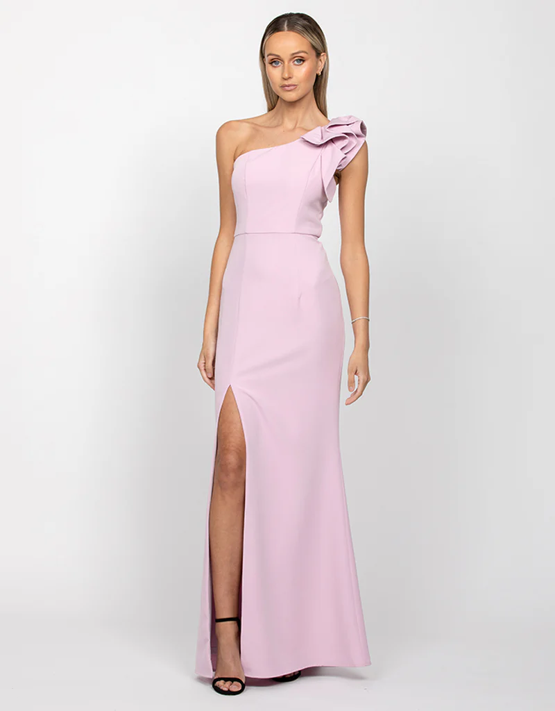 SUE FRILL SHOULDER GOWN BB33D31LB - Lilac - Image 3