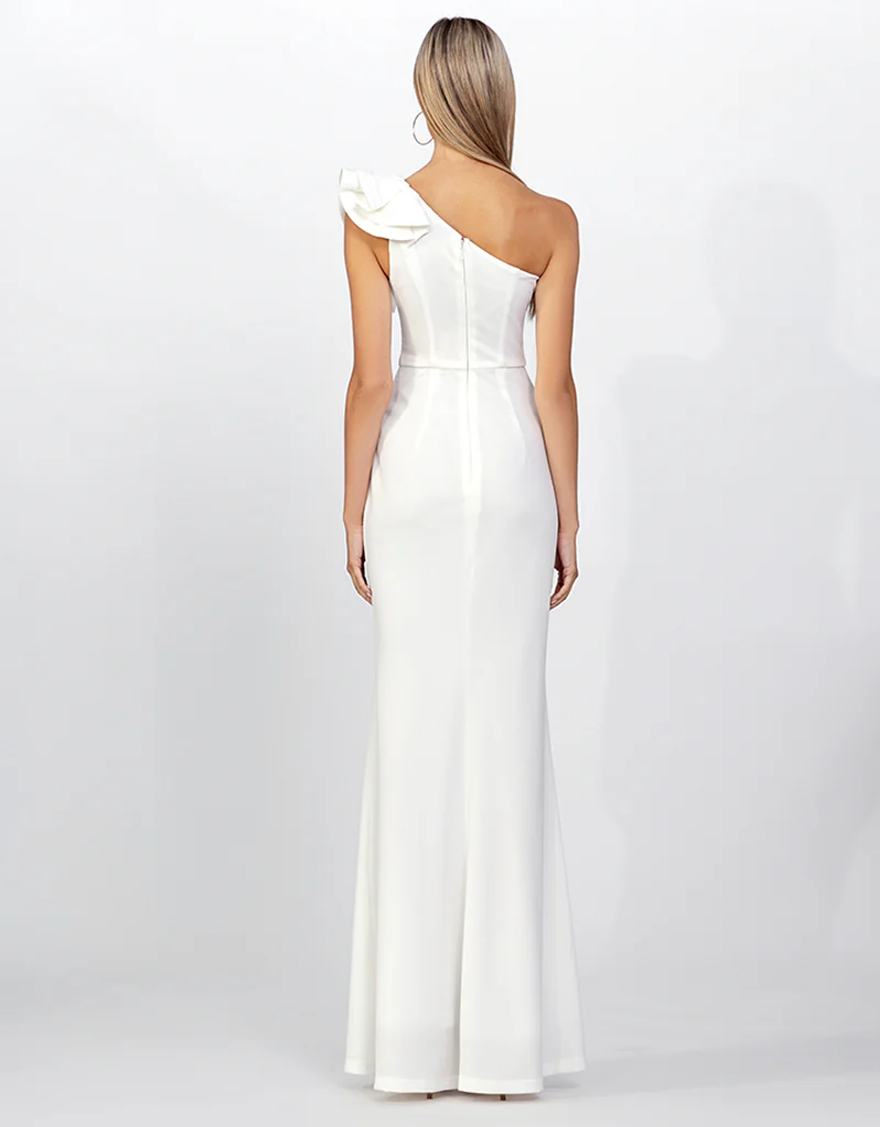 SUE FRILL SHOULDER GOWN BB33D31LB - White - Image 6