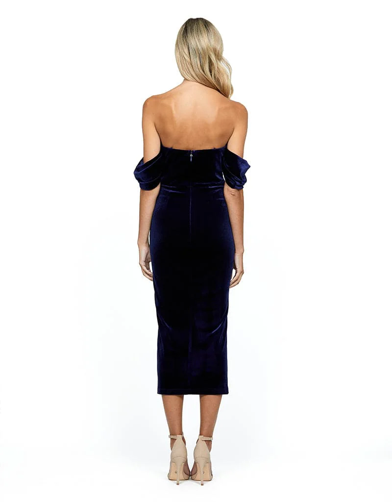 TAYLA OFF SHOULDER DRAPED MIDI B53D03S - Image 4