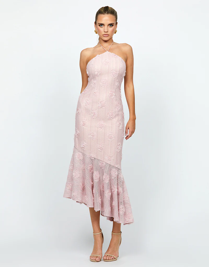 ZARIYAH ARROW NECK MIDI BL75D55S - Pale Pink - Image 2